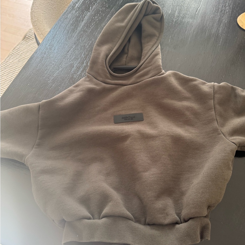 Grey Hoodie with Logo Patch